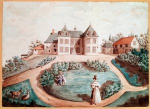 Un château en Touraine. Illustration pour Le Lys dans la vallée de Balzac - Maria du (attr. to) Fresnay