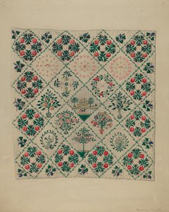 Couette en appliqué brodé - Marian Curtis Foster