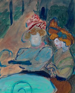 Deux femmes à la terrasse d