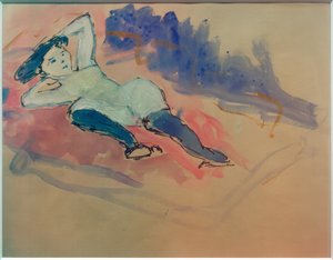 Hélène avec des bas bleus - Marianne von Werefkin
