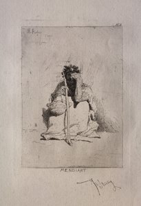 Mendiant accroupi