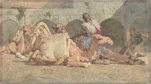 Chameaux reposant, Tanger - Mariano José María Bernardo Fortuny y Carbó