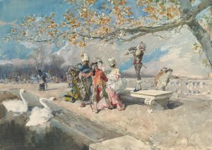 Mascarade, milieu du 19ème siècle - Mariano José María Bernardo Fortuny y Carbó
