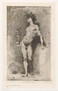 Homme nu avec Nikè
