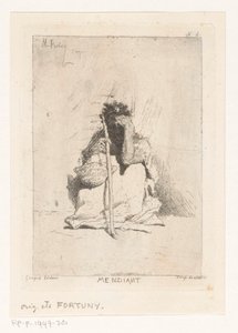 Mendiant assis avec un bâton - Mariano José María Bernardo Fortuny y Carbó
