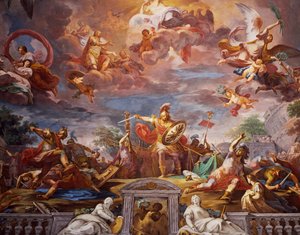Marcus Furius Camillus rompant le traité avec les Gaulois, Hall d