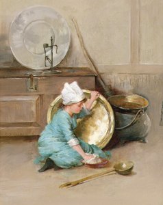 Polissage du laiton, vers 1900