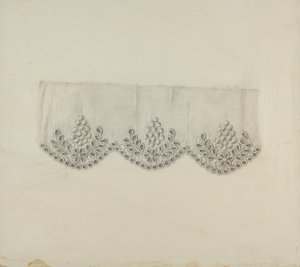 Bordure brodée, vers 1938 - Marie Famularo