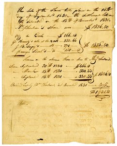 Document concernant la vente d