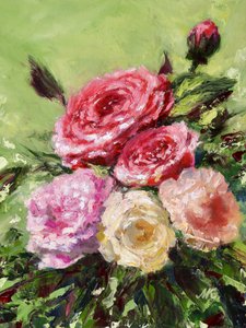Bouquet de roses coloré