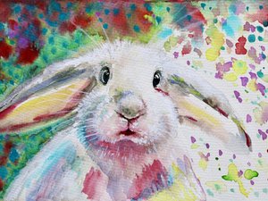 Lapin fantaisiste et coloré