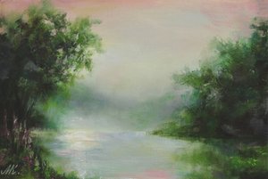 Rivière par un matin brumeux
