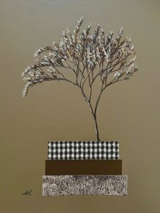 Motif floral moderne à chevrons - Marina Kozyr