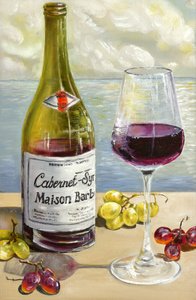 Nature morte au vin rouge