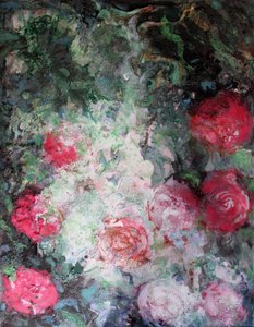 Jardin de roses abstrait - Marina Nelson
