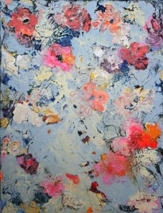 Fleurs abstraites aux couleurs vives