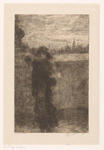 Femme avec un manteau - Marinus van der Maarel