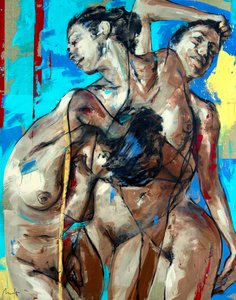 Aesthesia No. 1, Series I, 2023 (acrylique et huile sur toile inversée) - Mario Henrique