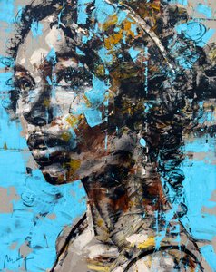 Giselle, 2024 (acrylique et huile sur toile retournée) - Mario Henrique