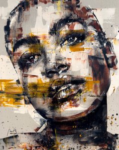 Infatuation, 2023 (acrylique et huile sur toile inversée) - Mario Henrique