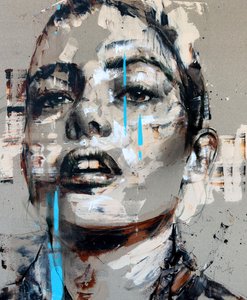 Materia No. 2, Série VIII, 2025 (acrylique et huile sur toile inversée) - Mario Henrique