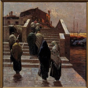 Soirée rouge, espoir de beau temps - Mario de Maria