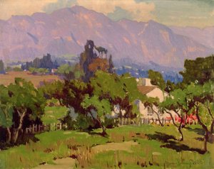 Paysage du sud de la Californie (huile sur toile) - Marion Kavanagh Wachtel