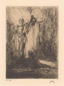 Bourreau avec une tête décapitée