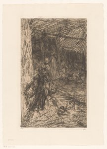 Garçon sur un âne - Marius Bauer (signed by artist)
