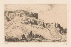 Caravane de chameaux dans un paysage désertique