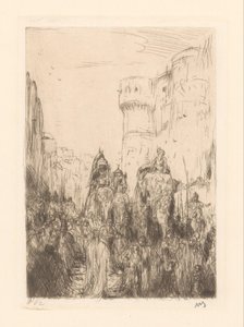 Défilé avec des éléphants - Marius Bauer (signed by artist)