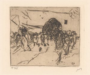 Porte à Constantinople - Marius Bauer (signed by artist)