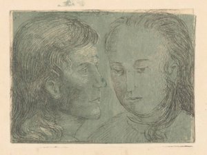 Jeune homme de profil et femme - Marius Holleman