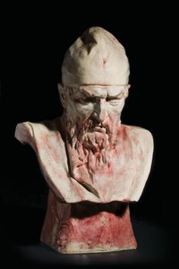 Un buste en céramique d