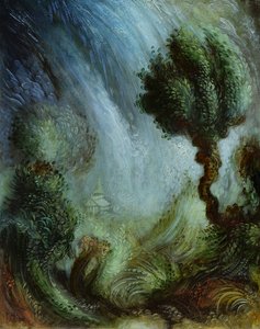 Tranquil Turmoil, 2022 (huile sur panneau)