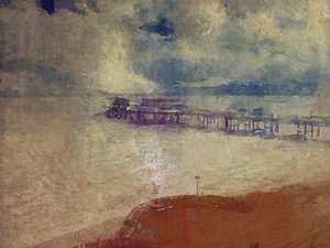 Paysage marin argenté - Cromer Pier, Norfolk (techniques mixtes) - Mark Gordon