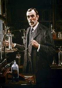 Sir William Ramsay dans son laboratoire - Mark Richard Milbanke