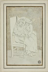 Vieil homme et jeune femme - Marquand Fidel Dominikus Wocher