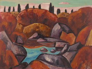 Étang en flammes - Dogtown - Marsden Hartley