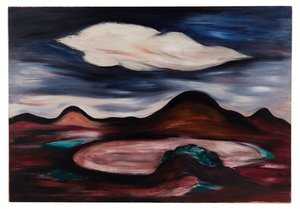 Paysage avec un seul nuage