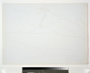 Paysage de montagne avec nuages