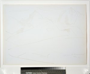 Paysage de montagne avec nuages