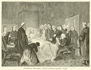 Le lit de mort de John Wesley - Marshall (after) Claxton
