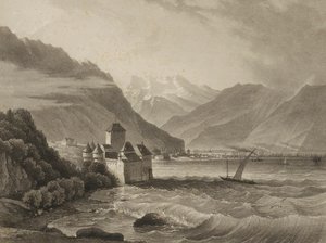 Chateau de Chillon; vu du cote de Vevey - Martens