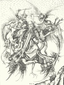 La Tentation de Saint Antoine - Martin (after) Schongauer