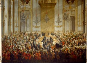 Banquet officiel organisé pour le mariage de la Princesse Isabelle de Parme avec l