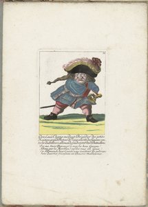 Le nain français Don Luis Champ-merdant, vers 1710 (Il Callotto resurcitato oder Neu eingerichtes Zwerchen Cabinet)