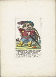 Le nain Holloka Tschimitschko Buttiam Uran en hussard, vers 1710