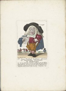 Le nain Lucas Hirnzwik en avocat, vers 1710