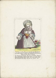 La naine Mademoiselle Poupon, comme une belle parisienne, vers 1710
